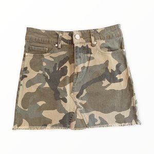 Kendall & Kylie Camo Mini Skirt